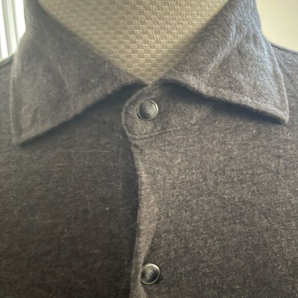 Sterr & Doon Cotton Cashmere Blend Brown Long Sleeve Button Down Men's X-Lrg - Picture 7 of 12